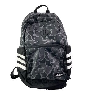 Adidas Backpack Camo Pockets Large Gray Academia Hiking Camping Travel Streetwea